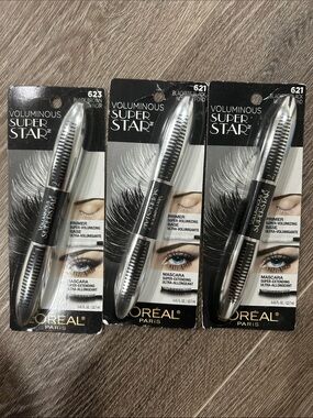 3X L'Oreal Voluminous Super Star Dual-Ended Mascara #621 & 623